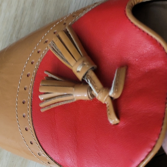 J. Crew Red and Tan Flats with Tassels - Picture 8 of 11